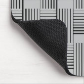 Tapis De Souris Tissage Abstrait sur gris argenté (Coin)