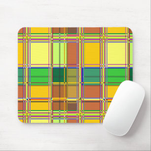 Tapis De Souris Tissu Coloré Madras Tartan des Caraïbes
