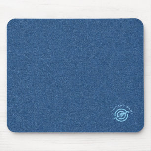 Tapis De Souris Tissu en denim bleu typographie personnalisée