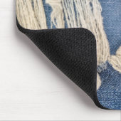 Tapis De Souris Tissu Jean bleu effilé (Coin)
