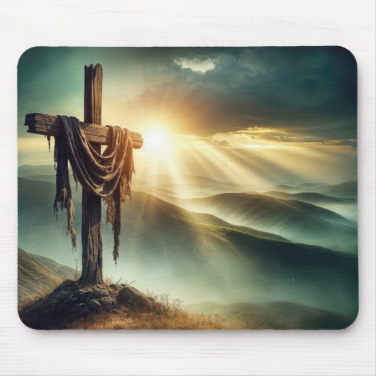 Tapis De Souris Tissu taché sur une croix robuste (Devant)