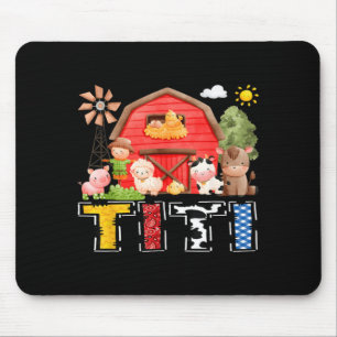 Tapis De Souris Titi Red Farm Cow Anniversaire Garçon Famille Asso