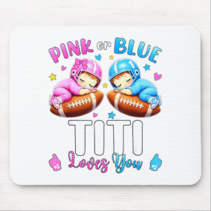 Tapis De Souris Titi rose ou bleu adore le football de révélation