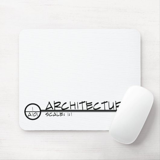 Tapis De Souris Titre Mousepad de dessin d'architecture (foncé) (Avec souris)