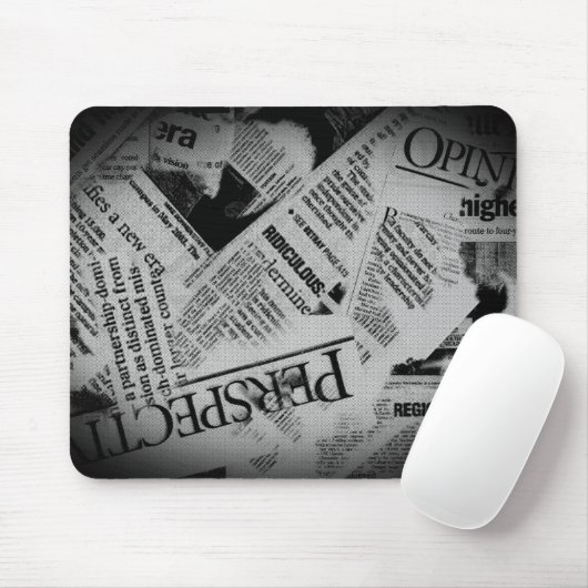 Tapis De Souris Titres de papier journal (Avec souris)
