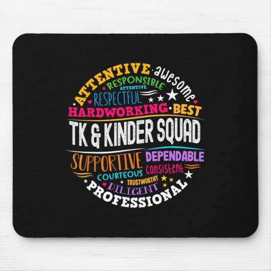 Tapis De Souris Tk Et Kinder Squad Transitoire Enseignement De Mat (Devant)