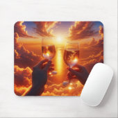 Tapis De Souris Toast Anniversaire Au coucher Du Soleil (Avec souris)