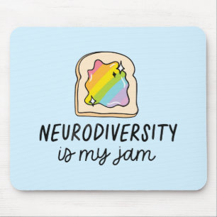 Tapis De Souris Toast au Rainbow J'adore la Neurodiversité