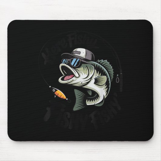 Tapis De Souris Toddler Boy Here-fishy Funny Fishing Buddy B Fishe (Devant)