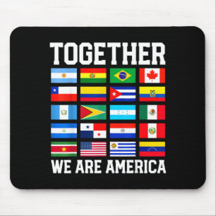 Tapis De Souris Together We Are America Flags T-shirt.png