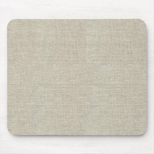 Tapis De Souris Toile beige rustique imprimée (Devant)