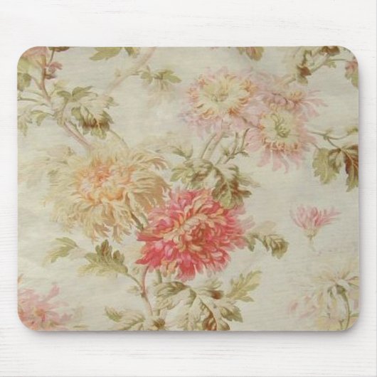 Tapis De Souris Toile floral français antique (Devant)