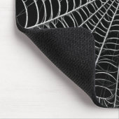 Tapis De Souris Toiles d'araignées noires et blanches Spider Web H (Coin)