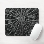 Tapis De Souris Toiles d'araignées noires et blanches Spider Web H (Avec souris)