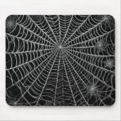 Tapis De Souris Toiles d'araignées noires et blanches Spider Web H (Devant)