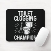 Tapis De Souris Toilet Clogging Chamon Funny Graphic Toilet Cloggi (Avec souris)