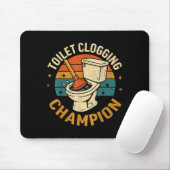 Tapis De Souris Toilet Clogging Chamon Tee Funny Meme  (Avec souris)