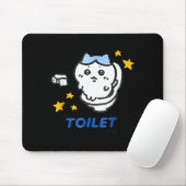 Tapis De Souris Toilet Time Chikawa Meme Funny Tee  (Avec souris)