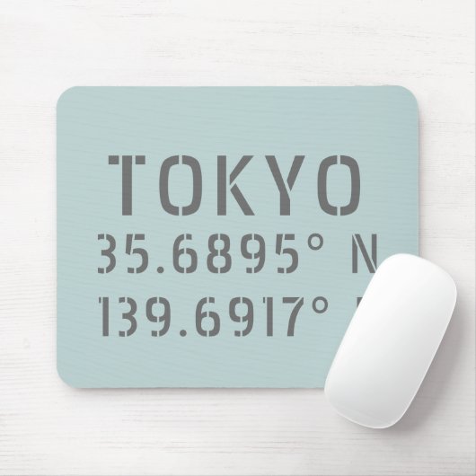 Tapis De Souris Tokyo Latitude & Longitude (Avec souris)
