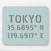 Tapis De Souris Tokyo Latitude & Longitude (Devant)