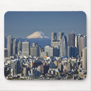 Tapis De Souris Tokyo, paysage urbain du quartier de Shinjuku, mon