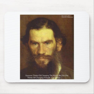 Tapis De Souris Tolstoï "Changez Vous" Citation de Sagesse Cadeaux