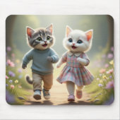 Tapis De Souris Tom & Luna Mouse Pad, Cute Cat Desk Mat (Devant)