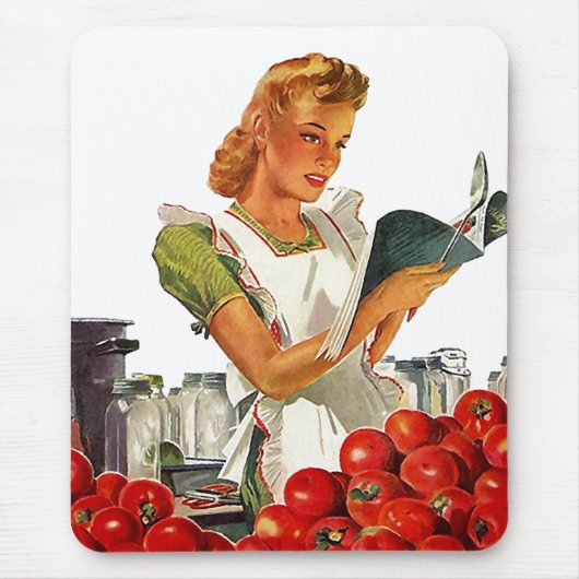 Tapis De Souris Tomates de mise en boîte à la maison de la rétro (Devant)