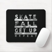 Tapis De Souris Tomber en skateboard, se relever, répéter - Ska dr (Avec souris)
