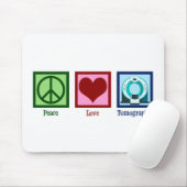 Tapis De Souris Tomographe Peace Love Tomographie (Avec souris)
