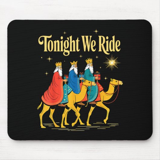 Tapis De Souris Tonight We Ride Christmas, 3 Wise Men, Christian C (Devant)
