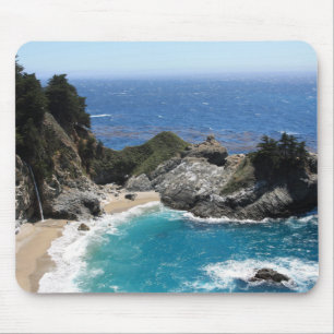 Tapis De Souris Tons de bleu - Paysage côtier Photo Mousepad