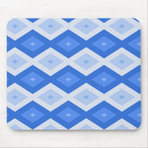 Tapis De Souris Tons de motif de diamant bleu