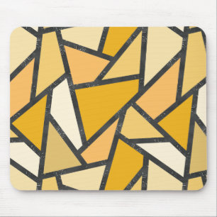 Tapis De Souris Tons de motif en vitrail jaune