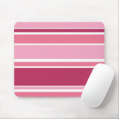 Tapis De Souris Tons de rayures roses (Avec souris)