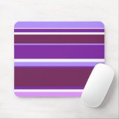 Tapis De Souris Tons de rayures violettes (Avec souris)