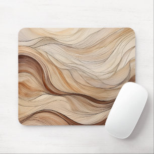 Tapis De Souris Tons Terre Boho Lignes Modernes Flottantes