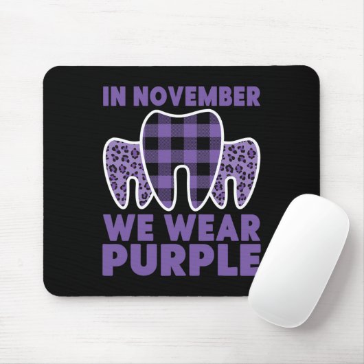 Tapis De Souris Tooth En Novembre Nous Portons Violet Heimerheimer (Avec souris)