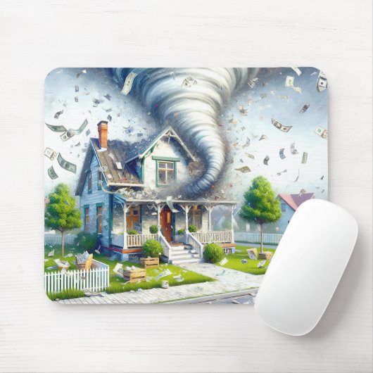 Tapis De Souris Tornade de l'argent immobilier (Avec souris)
