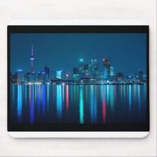 Tapis De Souris Toronto Canada Nightime Skyline au-dessus de l'eau