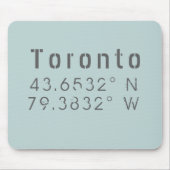 Tapis De Souris Toronto Latitude Longitude (Devant)