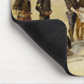 Tapis De Souris Torréfaction du boeuf de Noël dans un camp de (Coin)