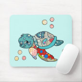 Tapis De Souris tortue colorée (Avec souris)