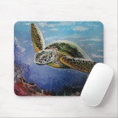 Tapis De Souris Tortue de mer (Avec souris)