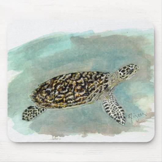 Tapis De Souris Tortue de mer de Hawksbill Mousepad (Devant)