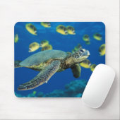 Tapis De Souris Tortue de mer verte (Avec souris)