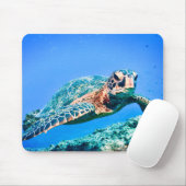 Tapis De Souris Tortue de mer verte (Avec souris)