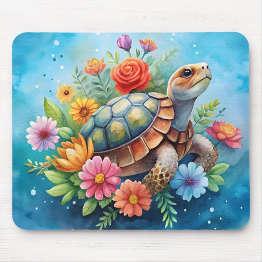 Tapis De Souris Tortue florale (Devant)