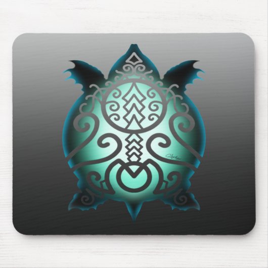 Tapis De Souris Tortue Snapper Silhouette (Devant)
