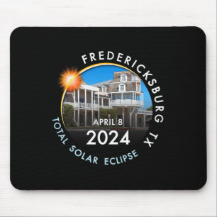 Tapis De Souris Total de l'éclipse solaire 2024 Fredericksburg T